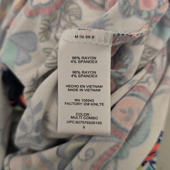 Milly Skirt Womens Small Colorful Floral Jersey Maxi Stretchy Boho Vacay Travel - Picture 4 of 6